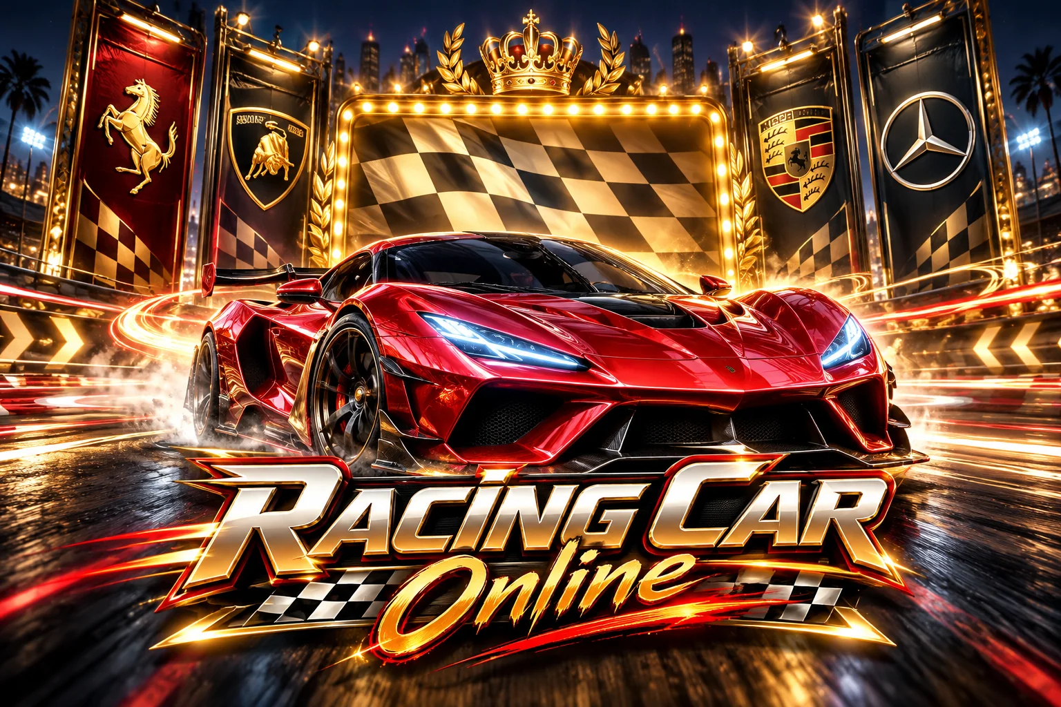 Reka bentuk tajuk Racing Car Online