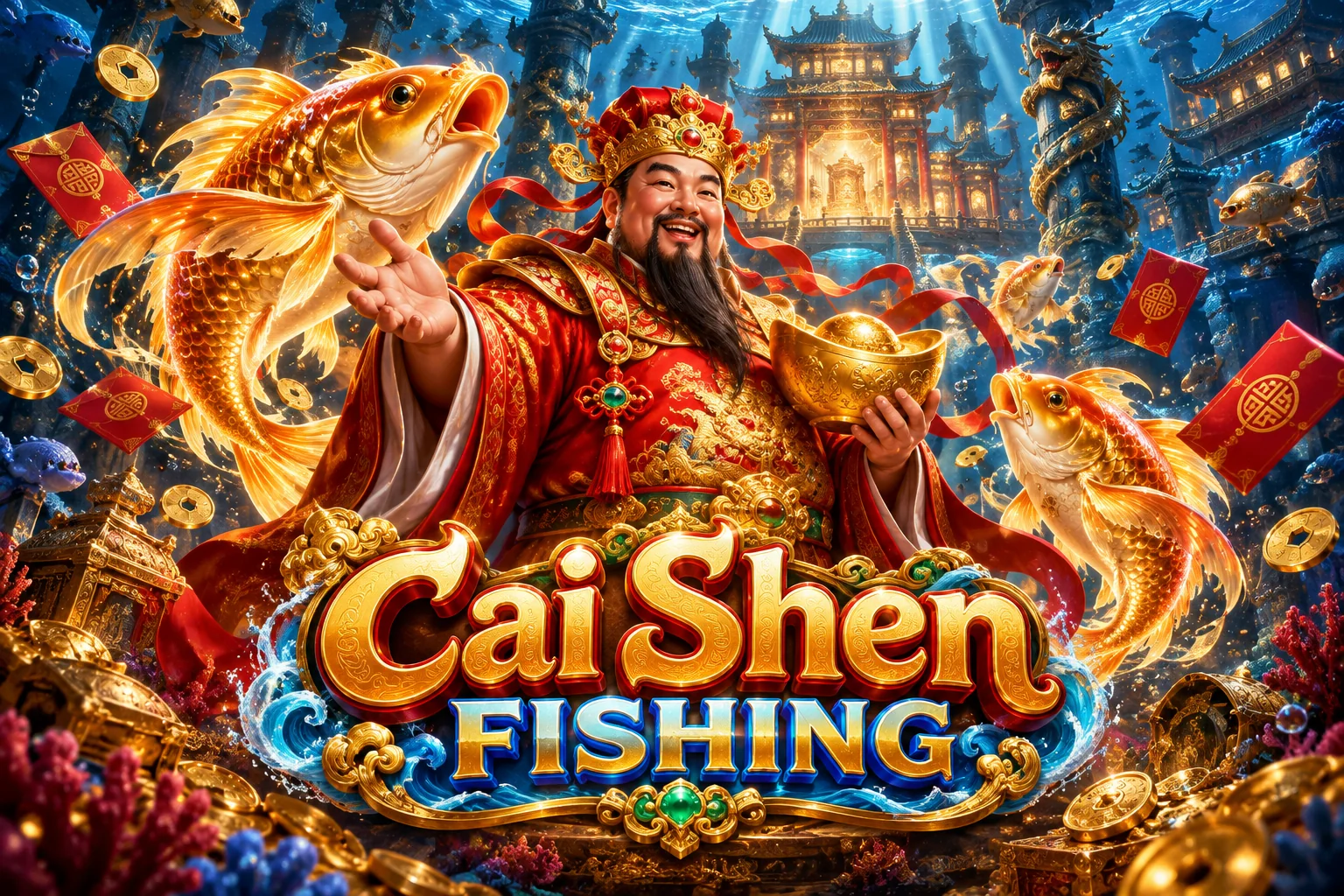 Reka bentuk tajuk Cai Shen Fishing