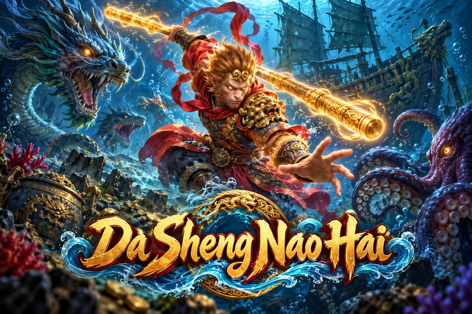 Reka bentuk tajuk Da Sheng Nao Hai