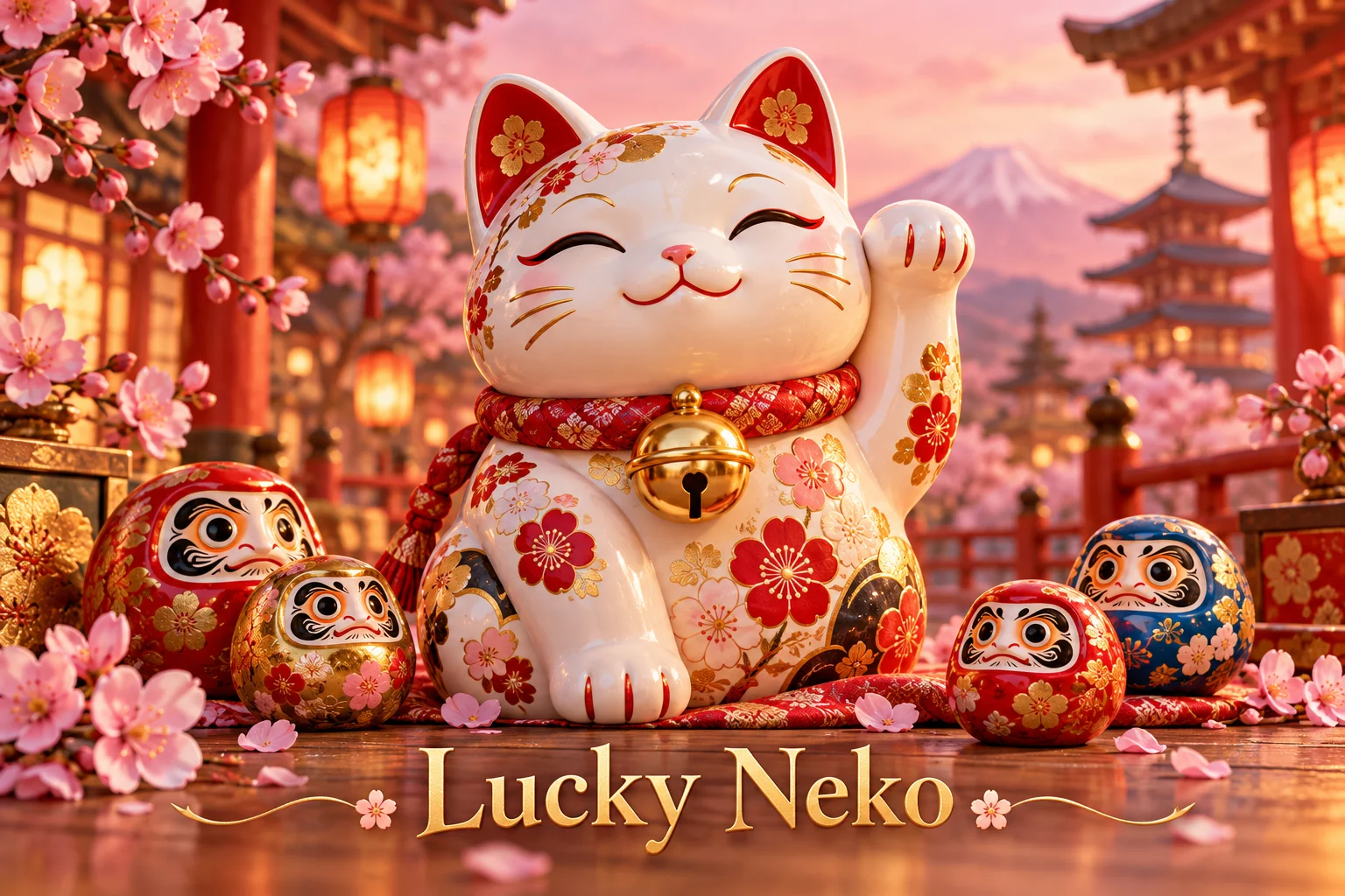 Reka bentuk tajuk Lucky Neko